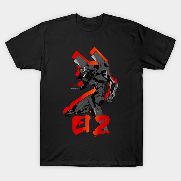 Evangelion Unit 02 T-Shirt by Lyamecron